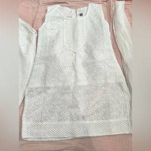 Indian white dress for toddler